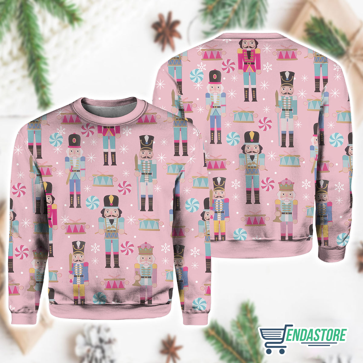 Vintage Nutcracker Christmas Print Casual Sweatshirt 3D Christmas Sweater - Holiday Gift product image 3