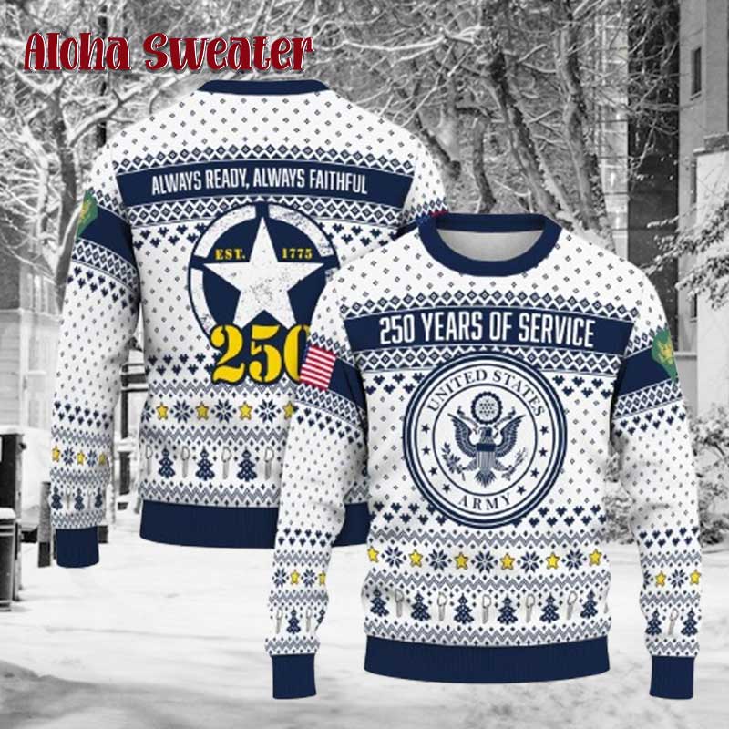 Custom Us Veteran Military Ugly Christmas Sweater - Holiday Gift product image 5