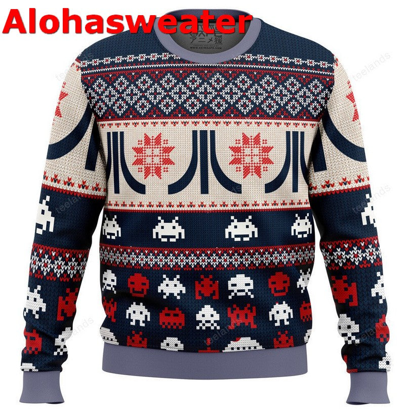 Astronauts ride a shark Ugly Christmas Sweater - Holiday Gift product image 4