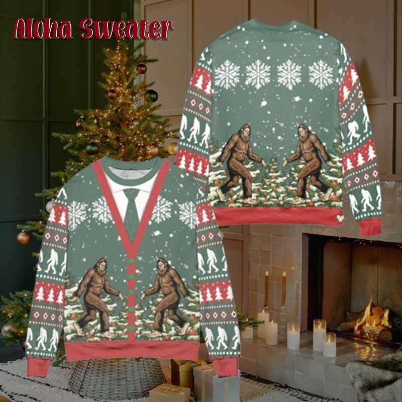 Bigfoot Don’t Stop Ugly Christmas Sweater - Holiday Gift product image 5