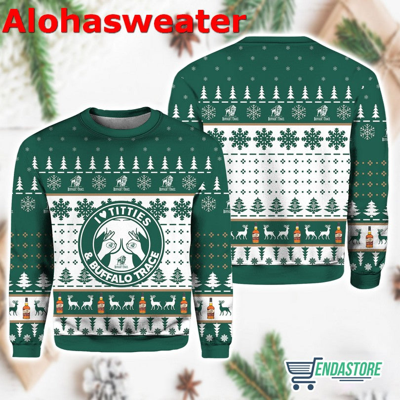 Buffalo Trace Titties Ugly Christmas Sweater - Holiday Gift product image 3