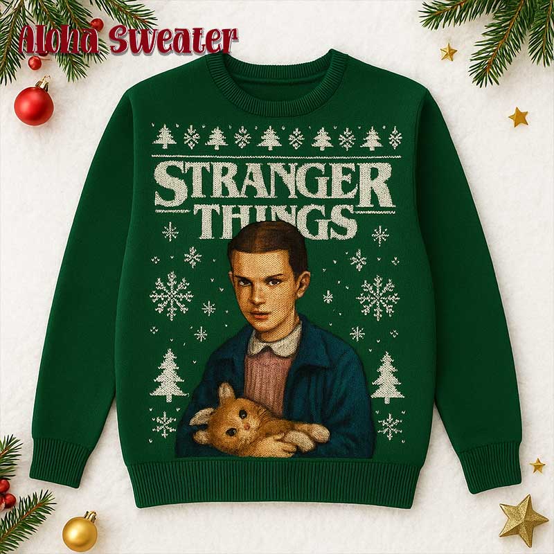 Mike From Stranger Things Ugly Christmas Sweater - Holiday Gift product image 5