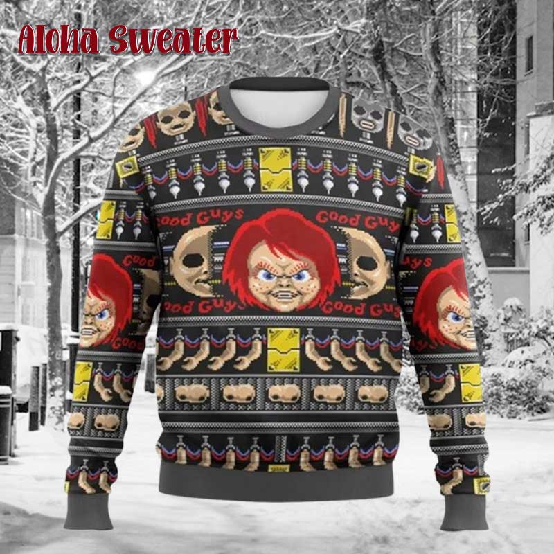 Chucky Just Slide It Ugly Christmas Sweater - Holiday Gift product image 5