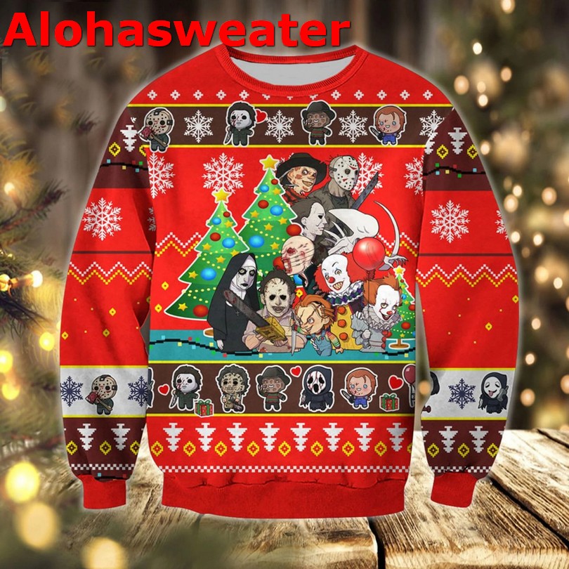 Horror character Woolen Christmas Sweater - Holiday Gift product image 4