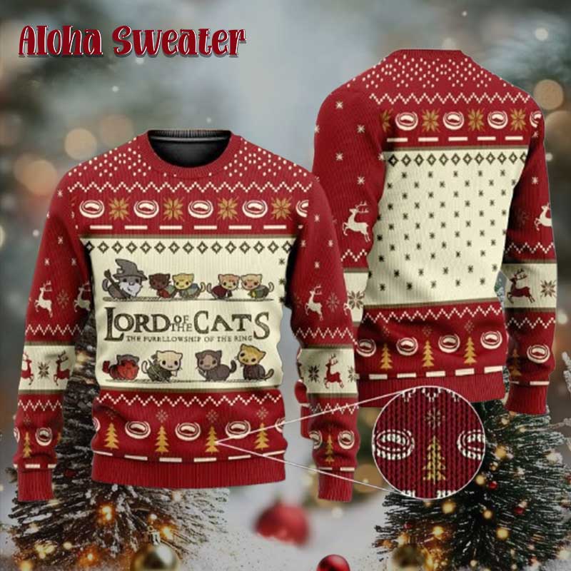 Lord Of The Rings Lotr Ring Of Fire Ugly Christmas Sweater - Holiday Gift product image 5