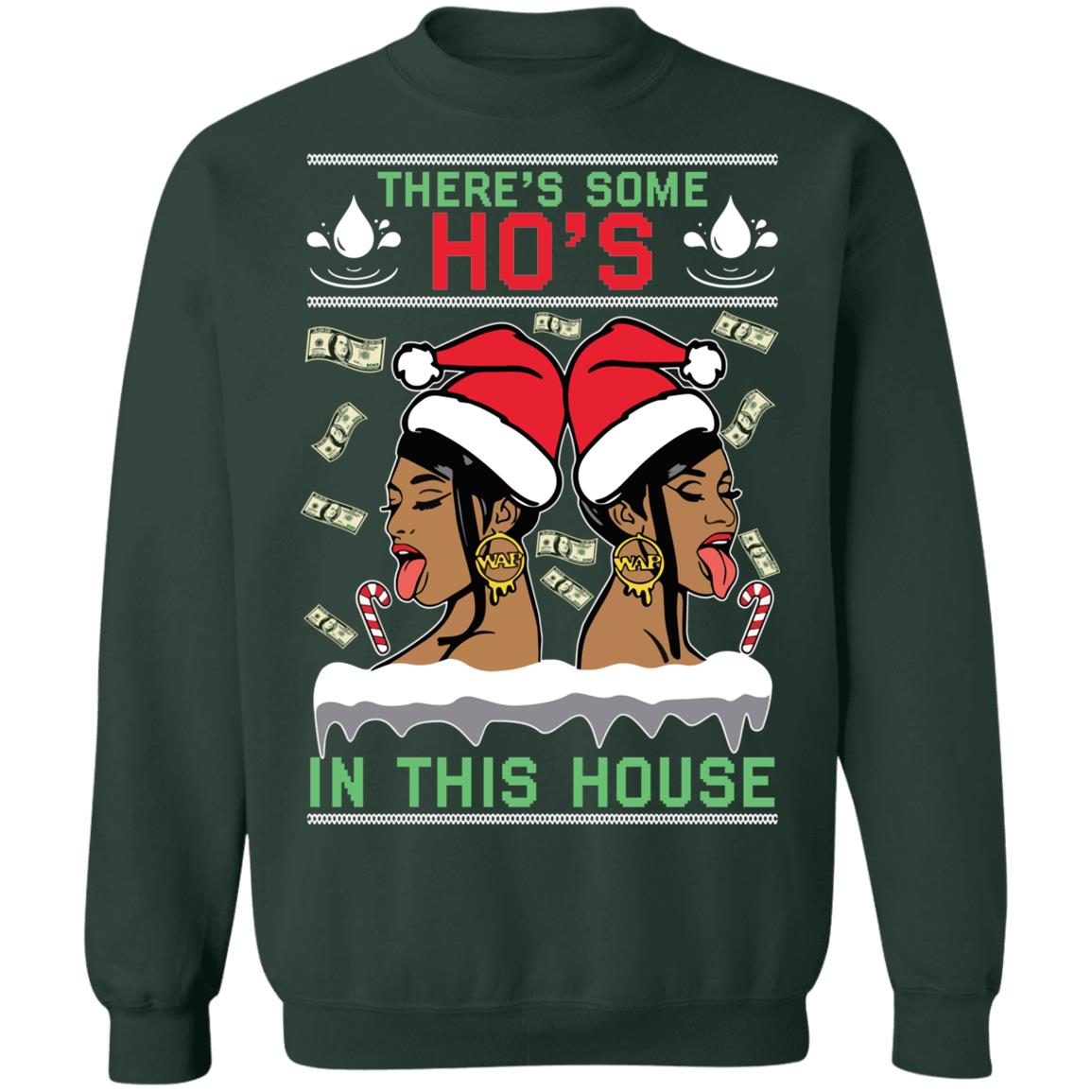 Cardi B there’s some ho’s in this house Christmas Sweater - Holiday Gift product image 4