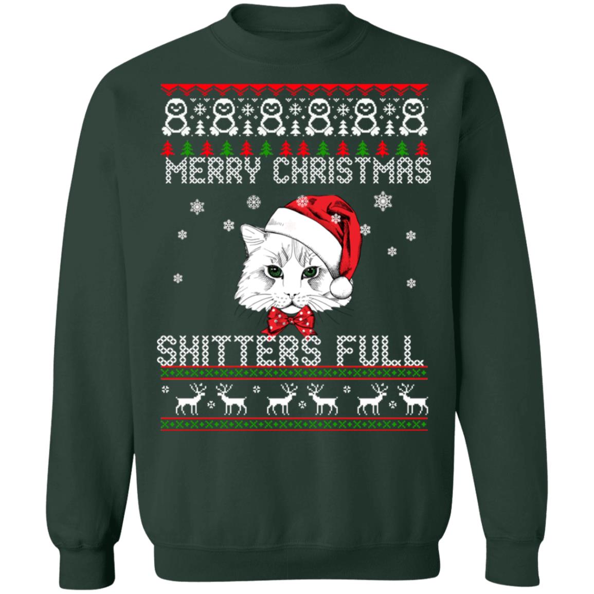 Cat Merry Christmas shitters full Christmas Sweater - Holiday Gift product image 4