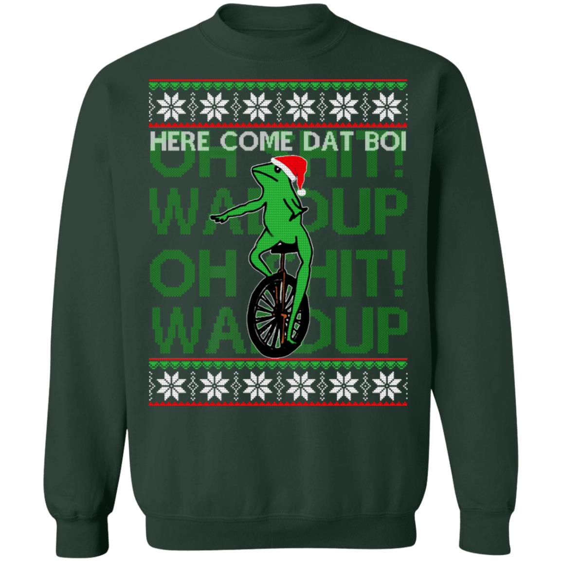Frog here come Dat Boi Christmas Sweater - Holiday Gift product image 4
