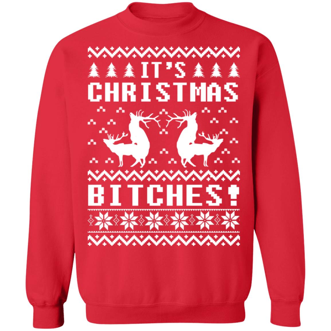 It’s Christmas b*tches Ugly Humping Reindeer Ugly Christmas Sweater - Holiday Gift product image 4