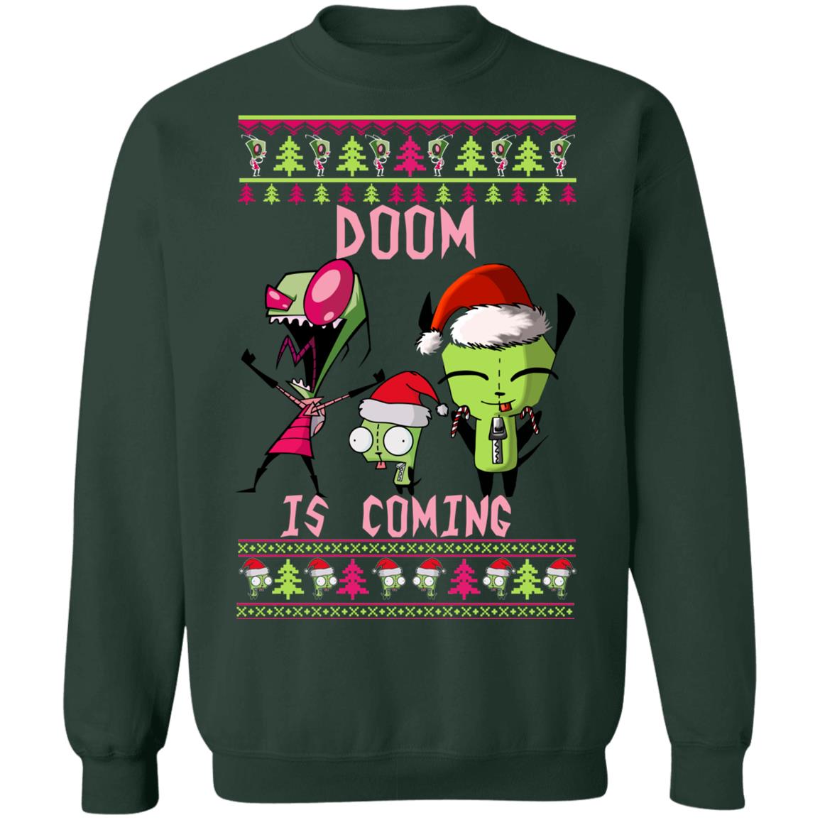 Invader zim doom is coming Christmas Sweater - Holiday Gift product image 4