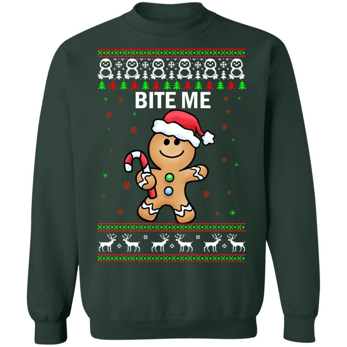 Gingerbread Bite me Christmas Sweater - Holiday Gift product image 4