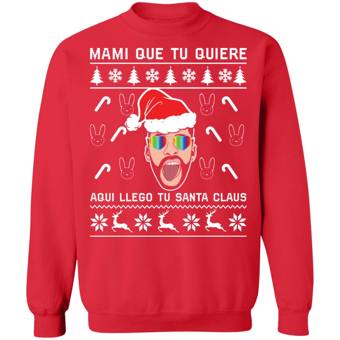 Bad Bunny mami que tu quiere Christmas Sweater - Holiday Gift product image 4