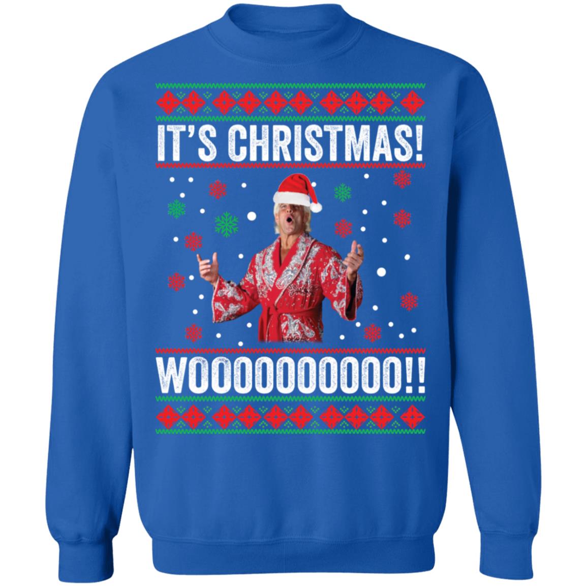 Ric Flair it’s Christmas woooooooooo Christmas Sweater - Holiday Gift product image 4