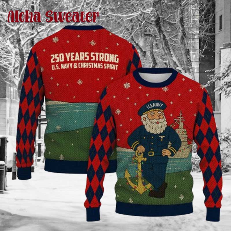Us Army Merry Christmas Ugly Christmas Sweater - Holiday Gift product image 5