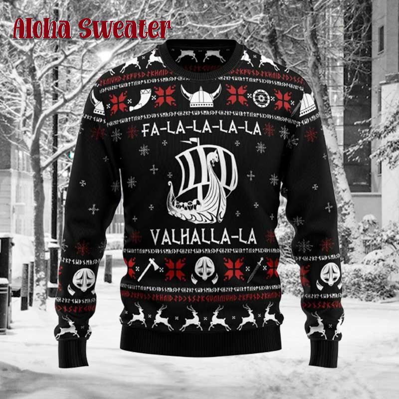 Viking Warrior Spirit Ugly Christmas Sweater - Holiday Gift product image 5