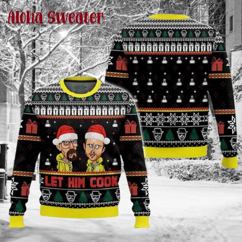 Heisenberg Breaking Bad Danger Line Ugly Christmas Sweater - Holiday Gift product image 5