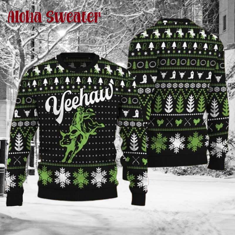 Boots Hat Longhorn Rope Cowboy Ugly Christmas Sweater - Holiday Gift product image 5