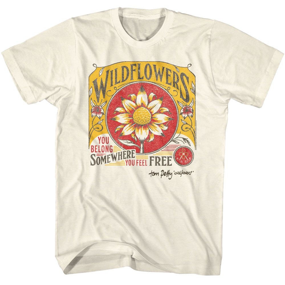 Tom Petty Wildflowers Natural - Adult & Kids T-Shirts, Sweatshirts & Hoodies apparel design preview 1