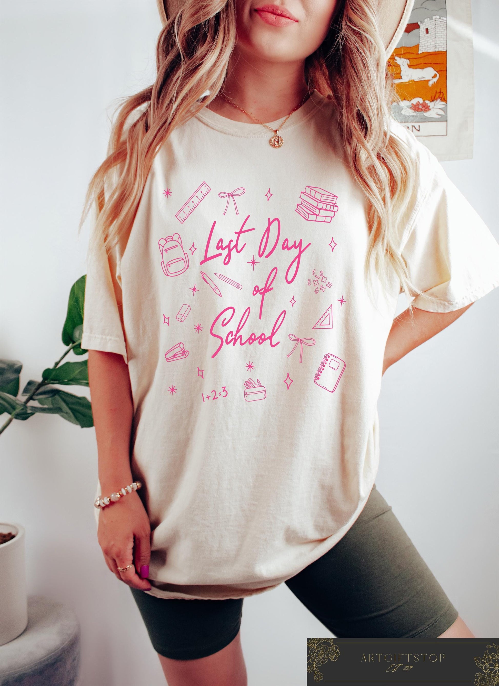 Last Day School Teacher End Retro Comfort Summer - Adult & Kids T-Shirts, Sweatshirts & Hoodies apparel design preview 1