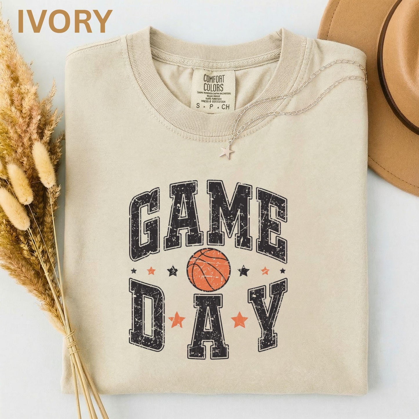 Comfort Colors Retro Basketball Game Day Player - Adult & Kids T-Shirts, Sweatshirts & Hoodies apparel design preview 1