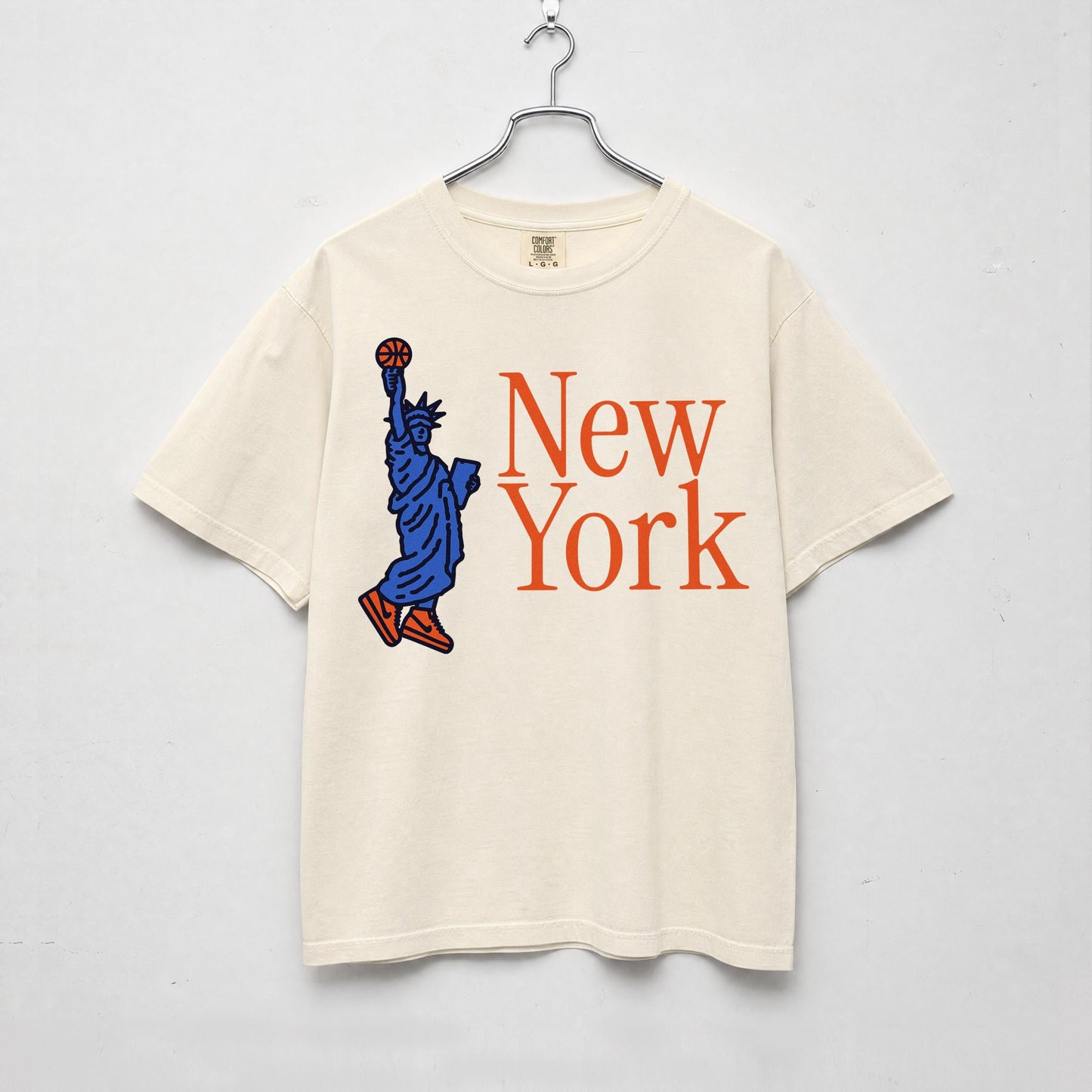 York Statue Liberty Basketball 90s Ny Bball - Adult & Kids T-Shirts, Sweatshirts & Hoodies apparel design preview 1