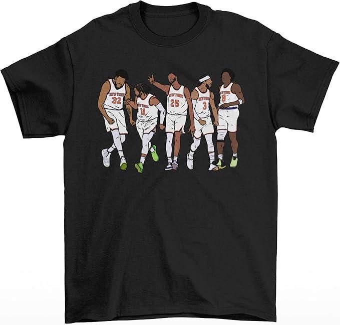 Ny Basketball Starting Brunson Towns Bridges Hart - Adult & Kids T-Shirts, Sweatshirts & Hoodies apparel design preview 1