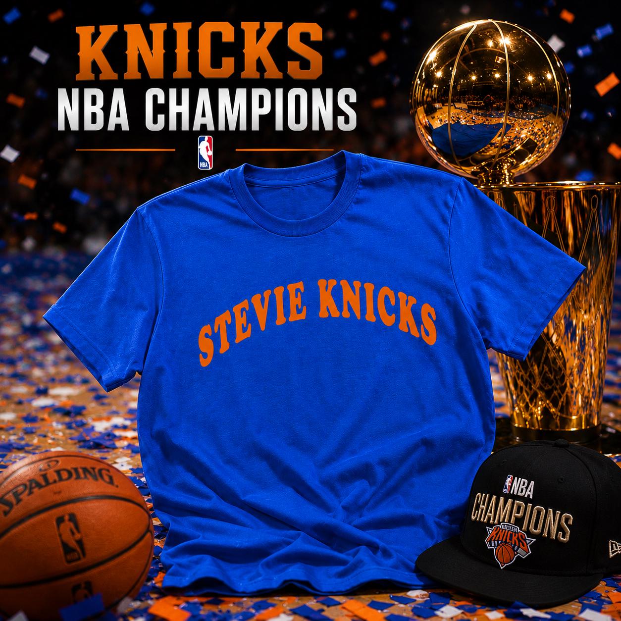 Stevie Knicks York Basketball 2026 Nba Champions - Adult & Kids T-Shirts, Sweatshirts & Hoodies apparel design preview 1