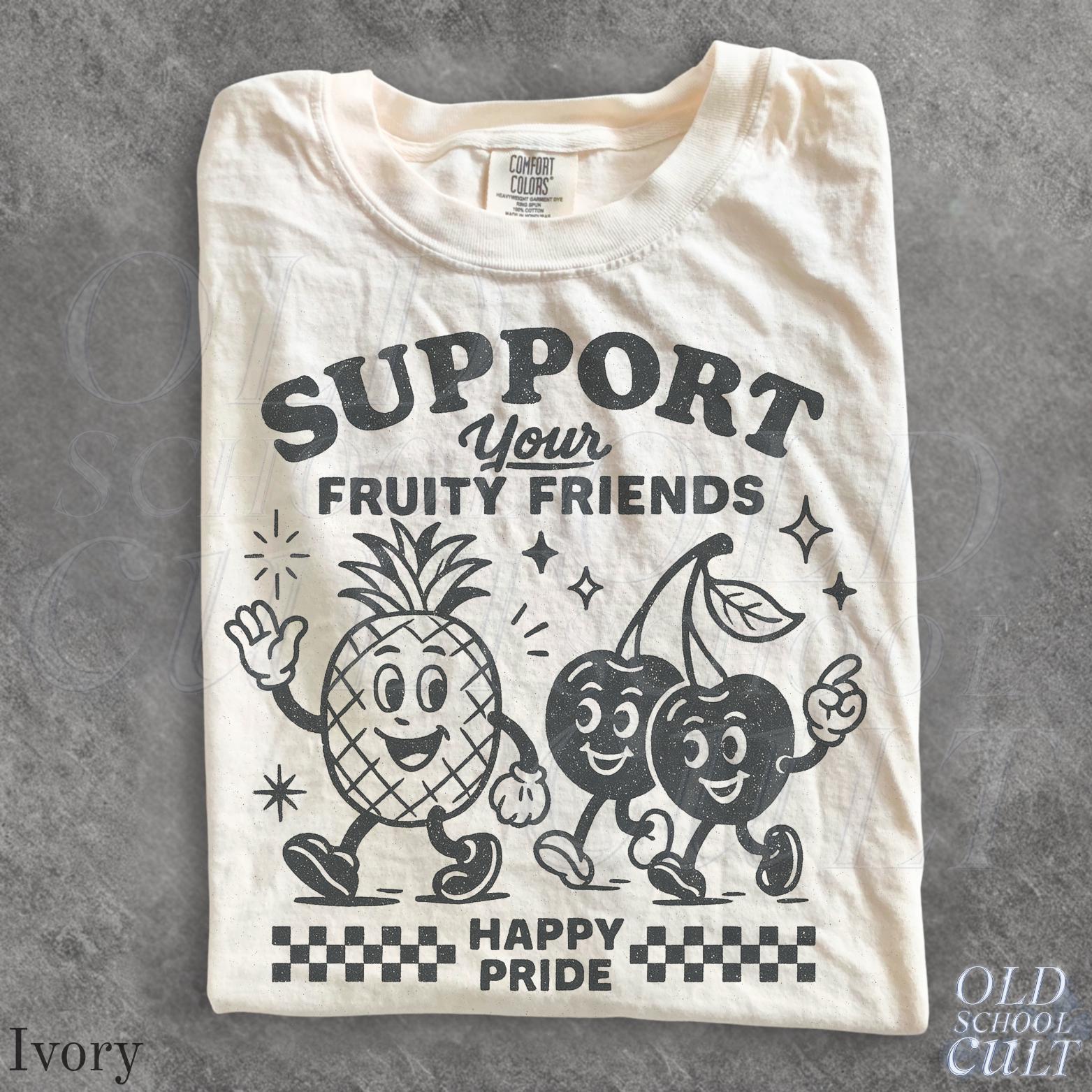 Fruity Friends Lgbtqia Pride Gay Rights Rainbow - Adult & Kids T-Shirts, Sweatshirts & Hoodies apparel design preview 1