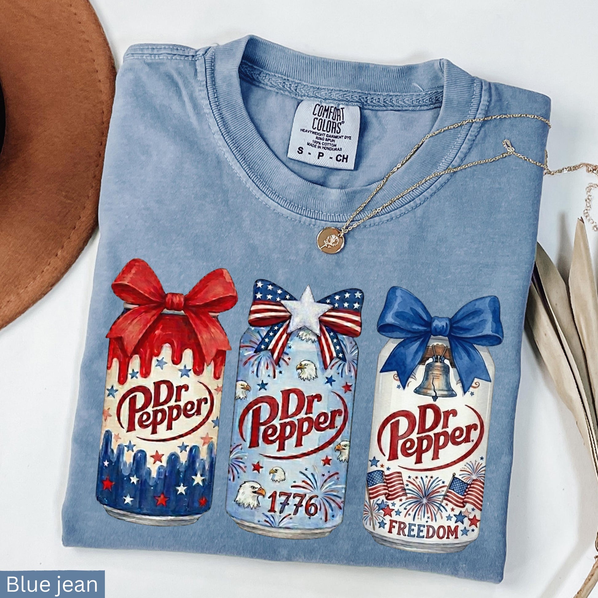 Comfort Colors Dr Pepper Patriotic 4th July Soda - Adult & Kids T-Shirts, Sweatshirts & Hoodies apparel design preview 1