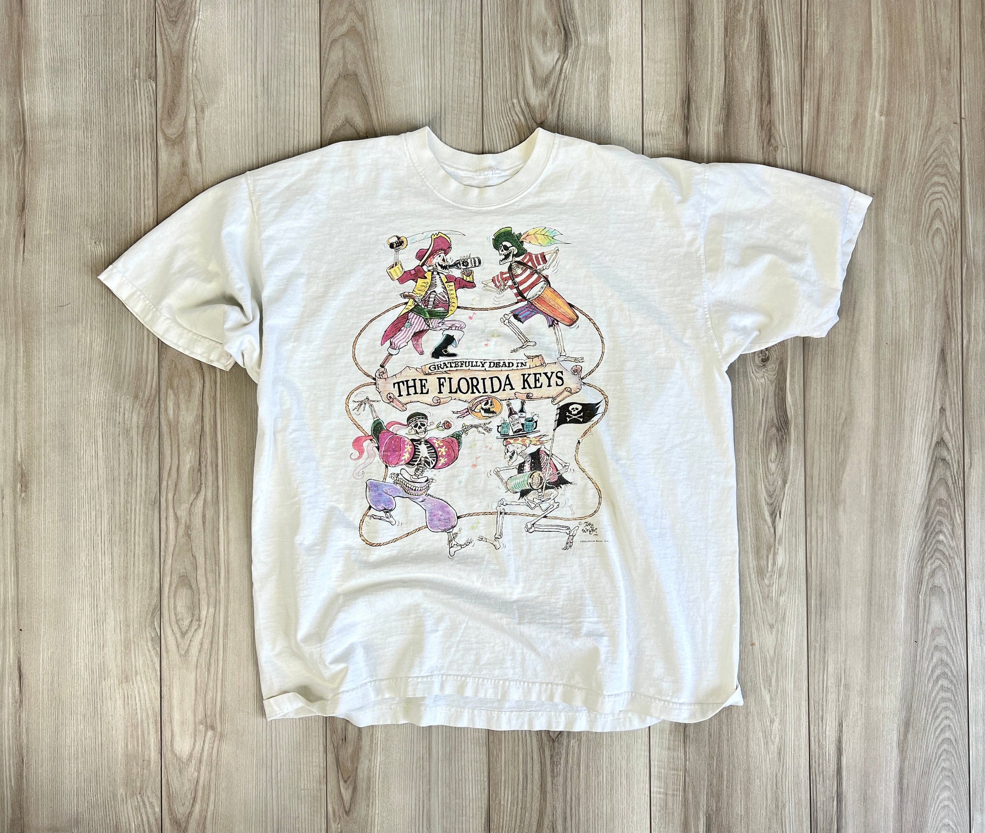Grateful Dead Vintage Florida Keys 1995 Jerry Garcia - Adult & Kids T-Shirts, Sweatshirts & Hoodies apparel design preview 1