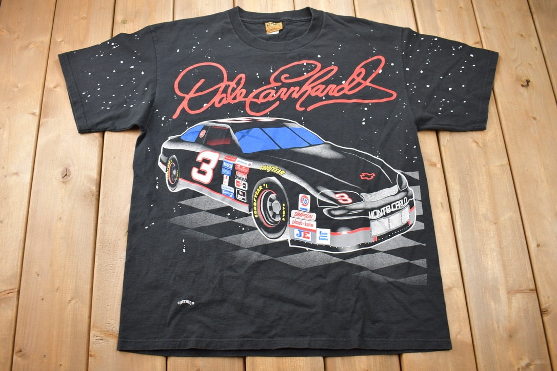 Vintage 1990s Dale Earnhardt Intimidator Nascar - Adult & Kids T-Shirts, Sweatshirts & Hoodies apparel design preview 1