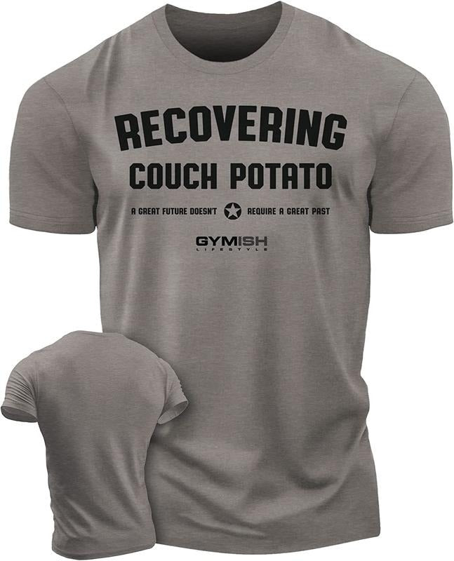 030. Recovering Couch Potato Funny Motivational - Adult & Kids T-Shirts, Sweatshirts & Hoodies apparel design preview 1