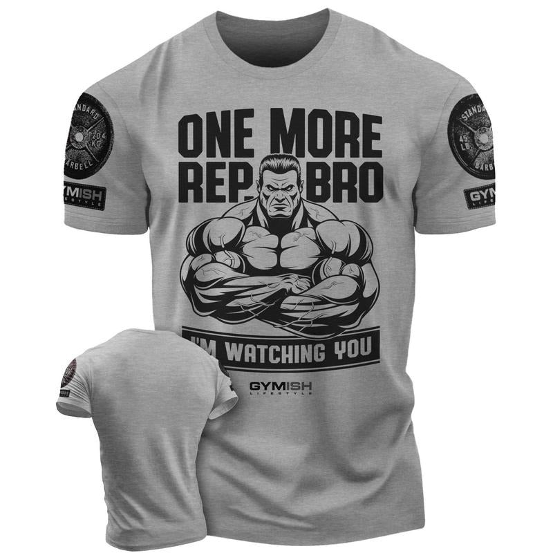 033. One More Rep Bro! Funny Workout - Adult & Kids T-Shirts, Sweatshirts & Hoodies apparel design preview 1