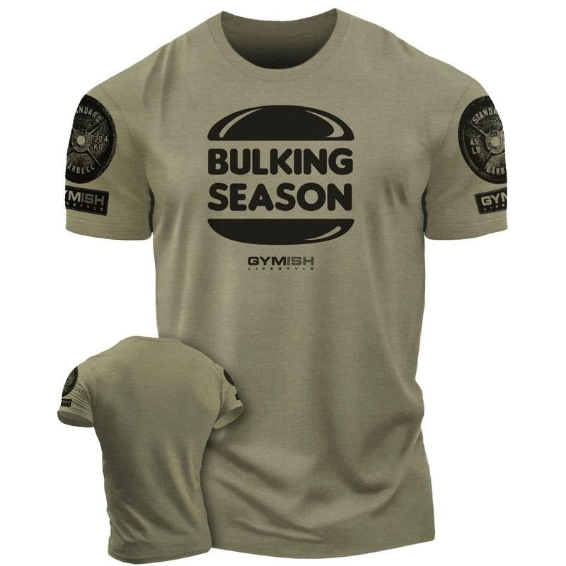 060. Bulking Season Funny Motivational Workout Gym - Adult & Kids T-Shirts, Sweatshirts & Hoodies apparel design preview 1