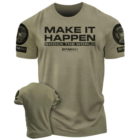 061. Shock World Funny Workout Gym - Adult & Kids T-Shirts, Sweatshirts & Hoodies apparel design preview 1