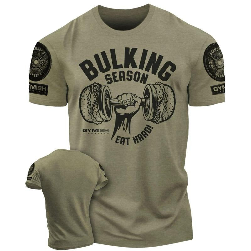 070. Bulking Season Workout Gym - Adult & Kids T-Shirts, Sweatshirts & Hoodies apparel design preview 1