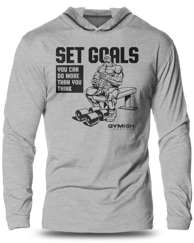071. SET GOALS Lightweight Workout Hooded Gym Soft - Adult & Kids T-Shirts, Sweatshirts & Hoodies apparel design preview 1