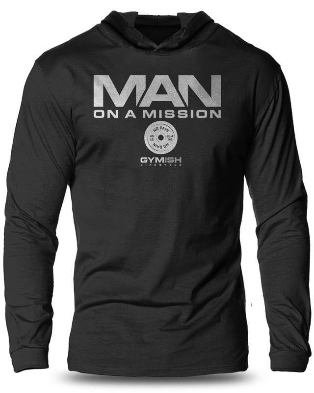 072. Man Mission Lightweight Workout Hooded Gym Soft - Adult & Kids T-Shirts, Sweatshirts & Hoodies apparel design preview 1