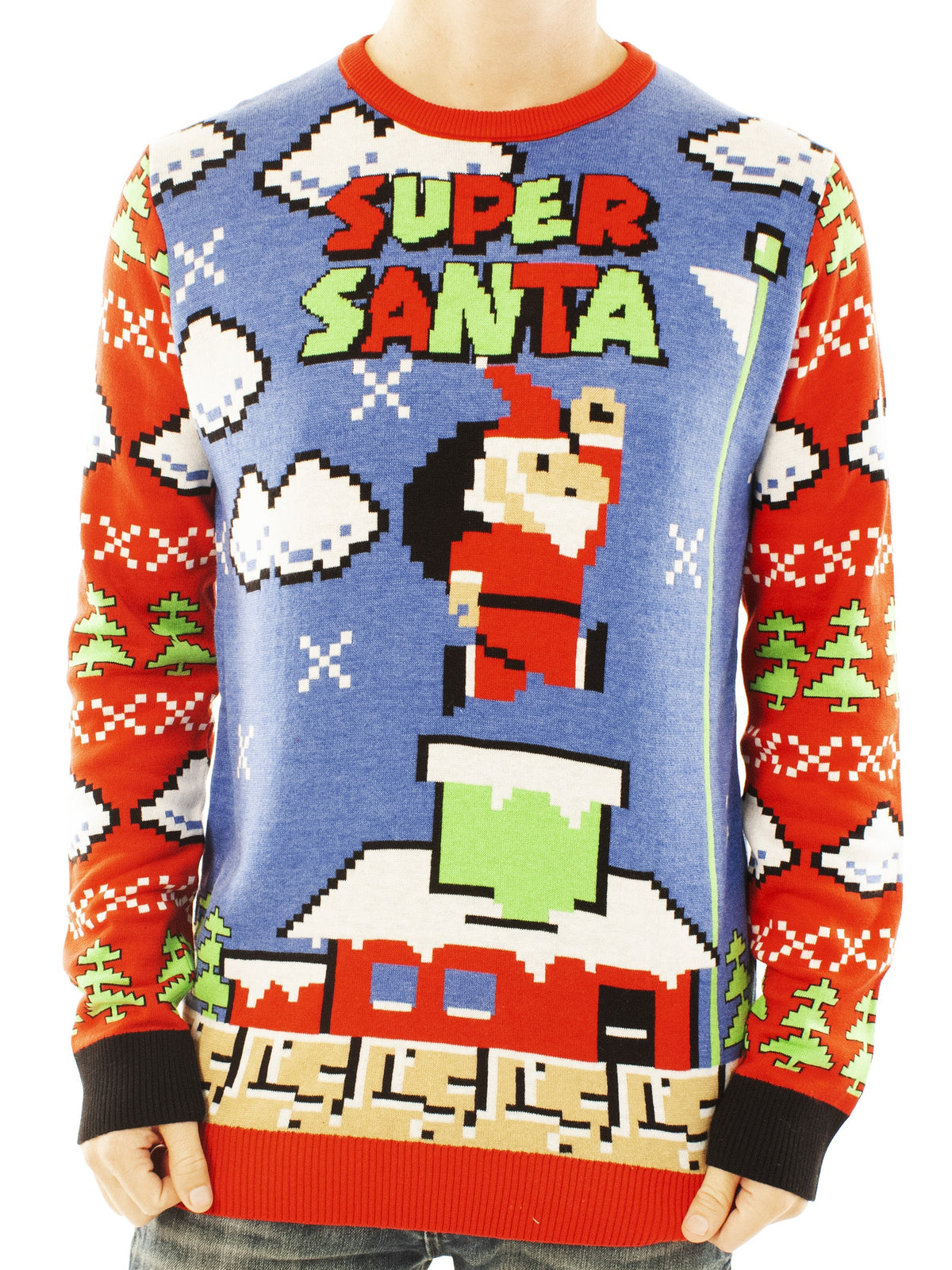 Super Santa | For Men & Women | Unisex Sizing Ugly Christmas Sweater - Holiday Gift product image 2