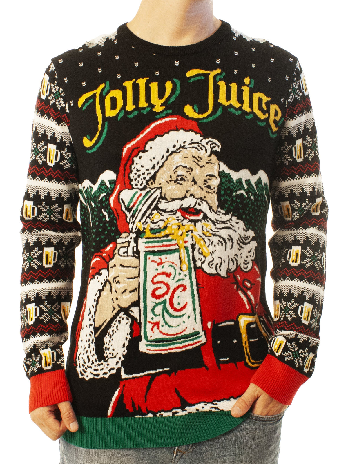 Jolly Juice | For Men & Women | Unisex Sizing Ugly Christmas Sweater - Holiday Gift product image 2