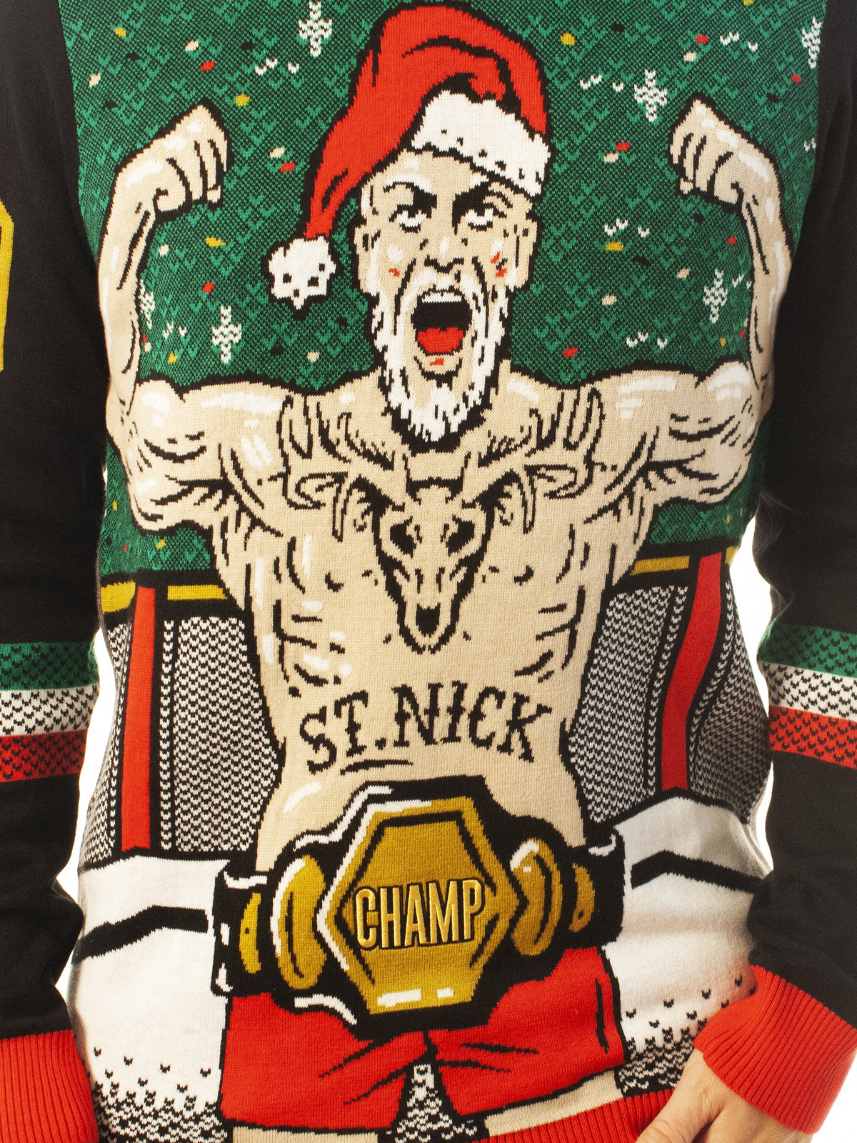 MMA Santa | For Men & Women | Unisex Sizing Ugly Christmas Sweater - Holiday Gift product image 3