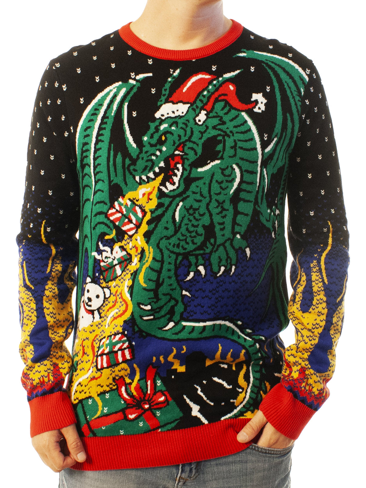 Christmas Dragon | For Men & Women | Unisex Sizing Ugly Christmas Sweater - Holiday Gift product image 2