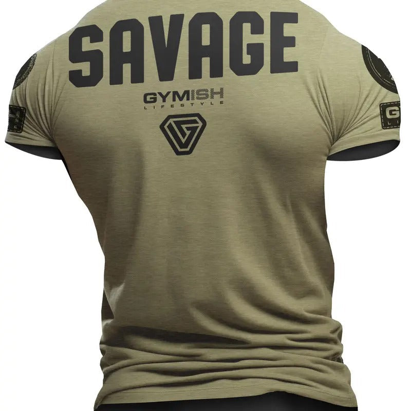 097. Savage Back Workout - Adult & Kids T-Shirts, Sweatshirts & Hoodies apparel design preview 1