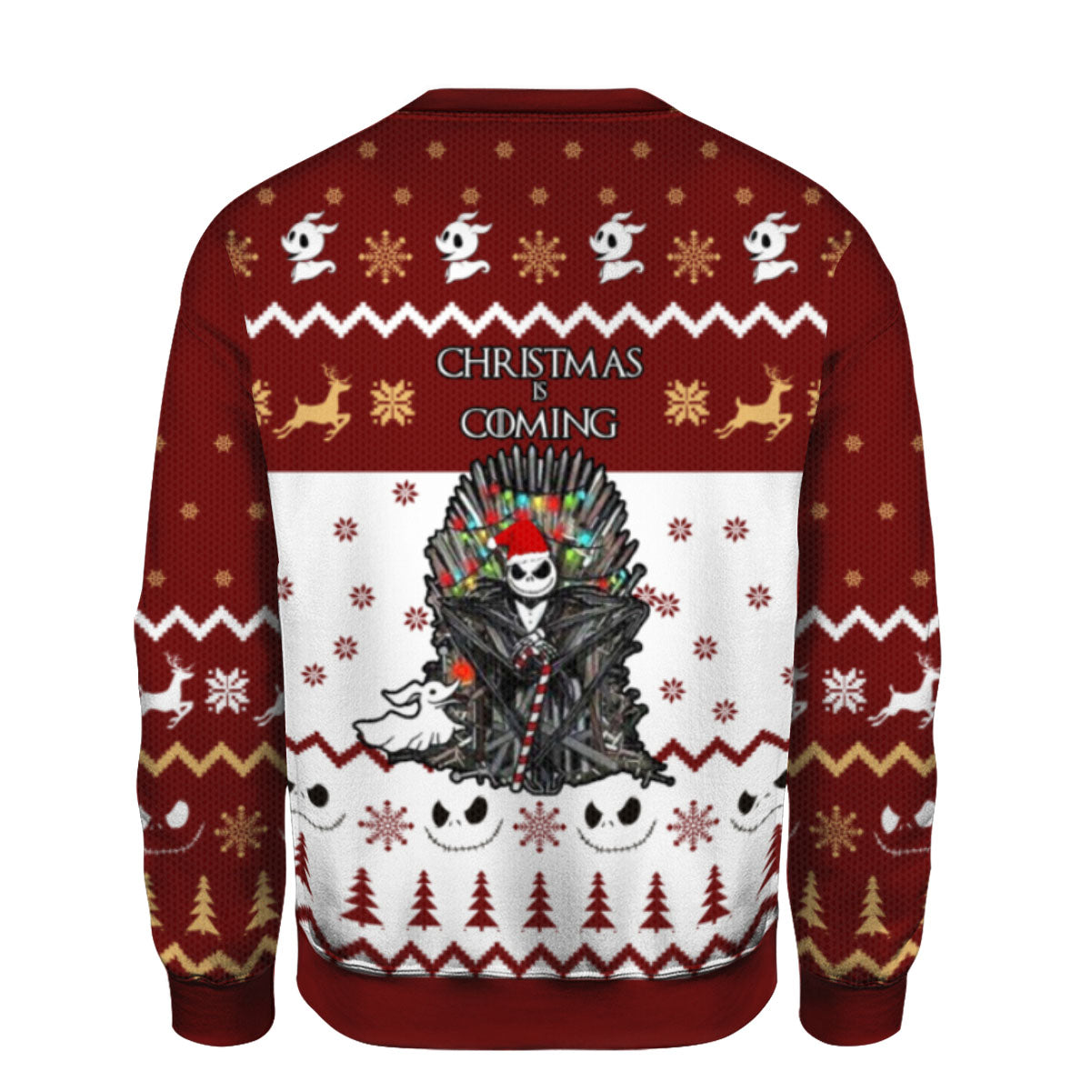 Jack Skellington Christmas is coming 3D Christmas Sweater - Holiday Gift product image 2