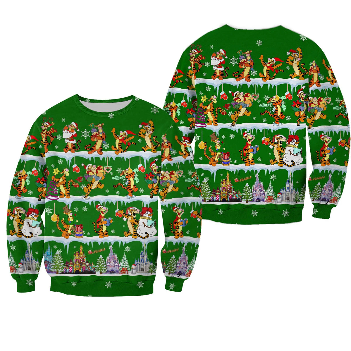 Tigger pattern Xmas 3D Christmas Sweater - Holiday Gift product image 2