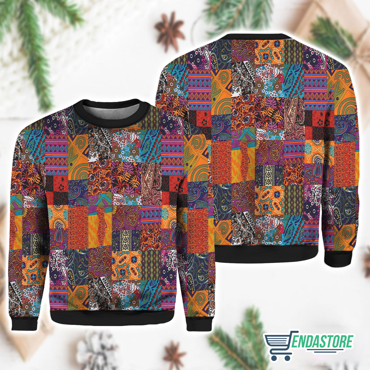 Awesome Patchwork 3D Ugly Christmas Sweater - Holiday Gift product image 2