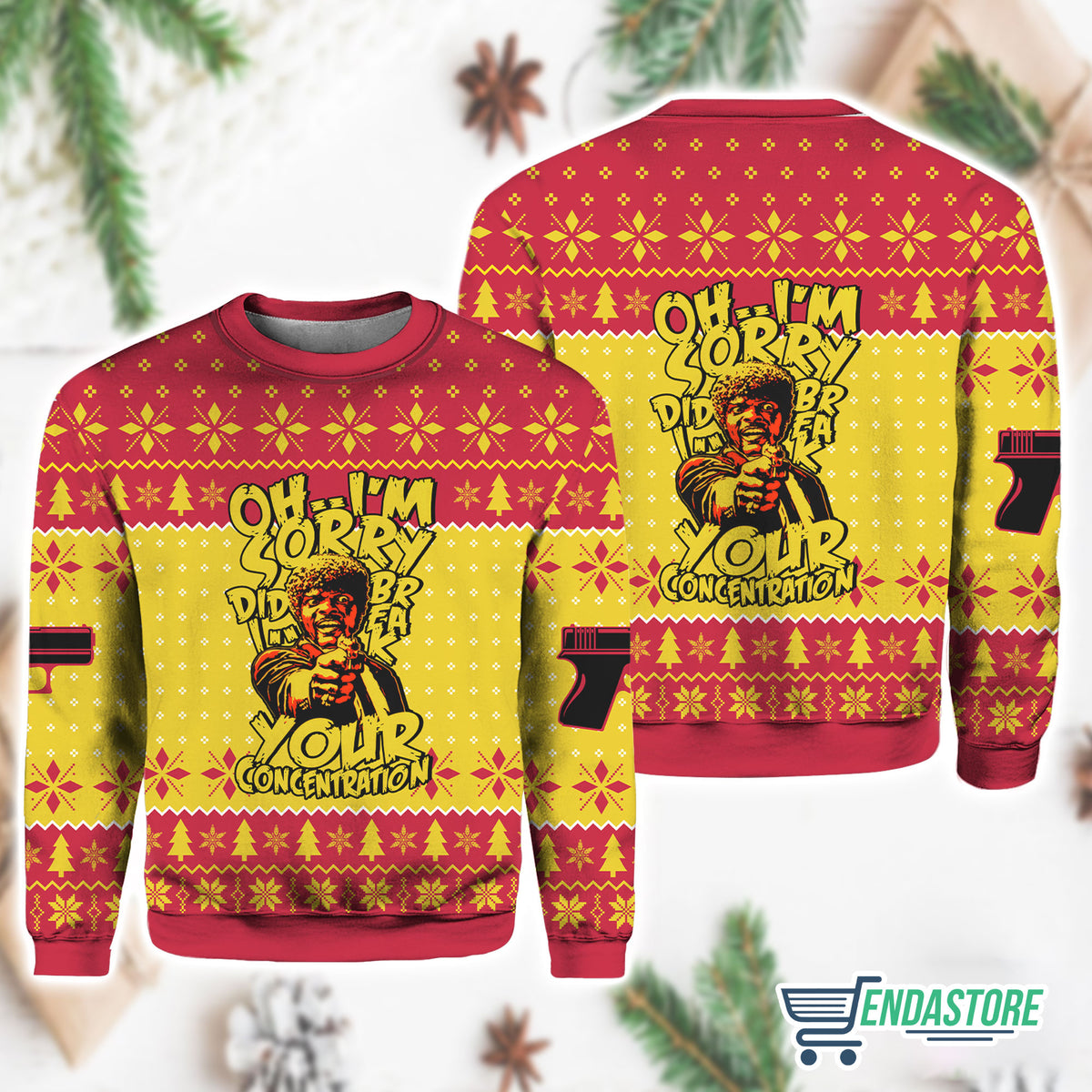 Samuel L Jackson 3D Ugly Christmas Sweater - Holiday Gift product image 2