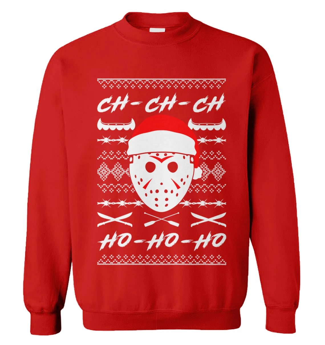 Jason Voorhees santa Ch Ch Ch Ho Ho Ho Christmas Sweater - Holiday Gift product image 2