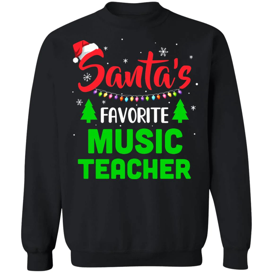 Santa’s favorite music teacher Christmas Sweater - Holiday Gift product image 2