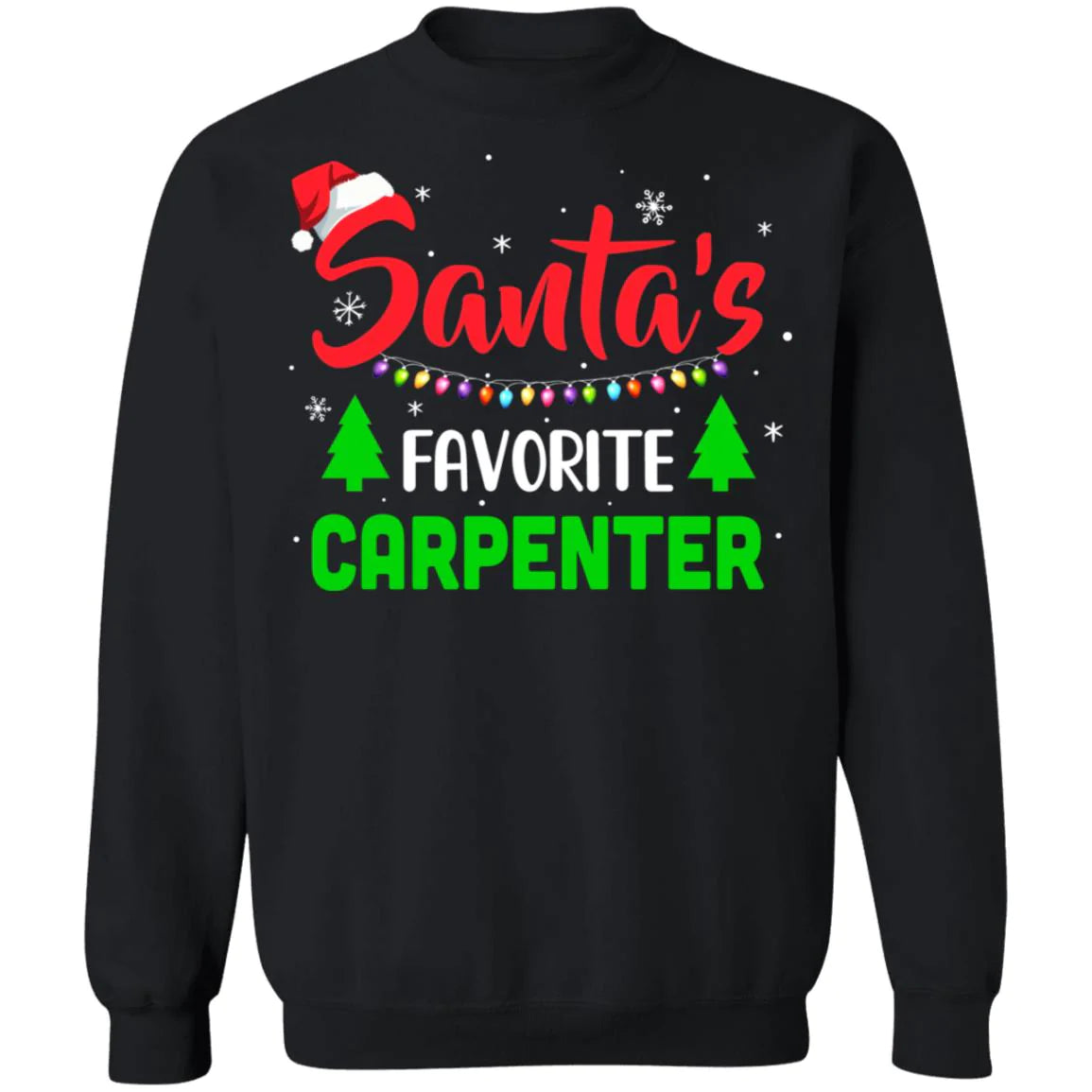 Santa’s favorite carpenter Christmas Sweater - Holiday Gift product image 2